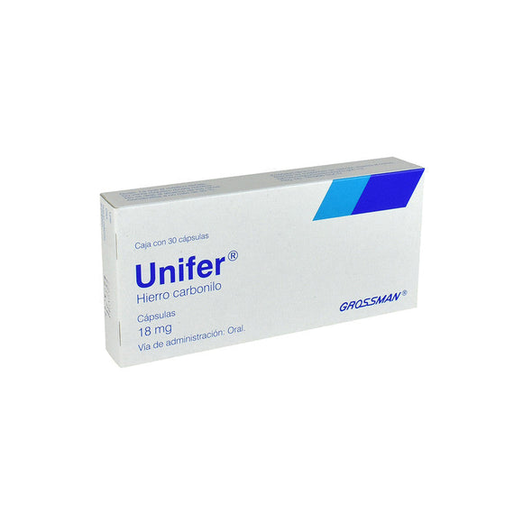 UNIFER CAP 18 MG CAJA C/30