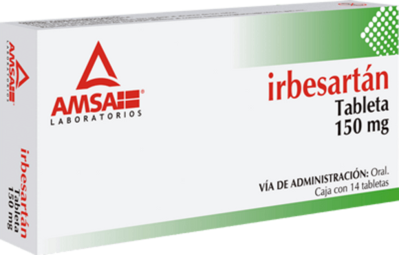 IRBESARTAN TAB 150 MG CAJA C/14