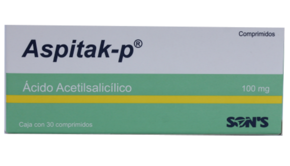 ASPITAK-P COMPR 100 MG CAJA C/30