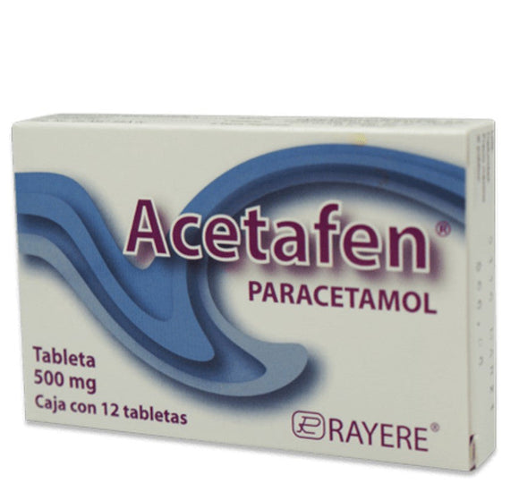 ACETAFEN TAB 500 MG CAJA C/12