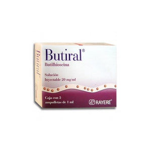 BUTIRAL INY 20 MG CAJA C/3 AMP C/1 ML