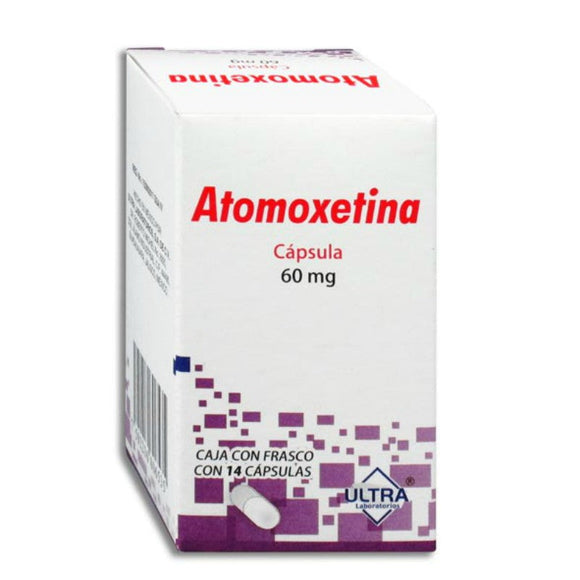 ATOMOXETINA CAP 60 MG CAJA C/FCO C/14