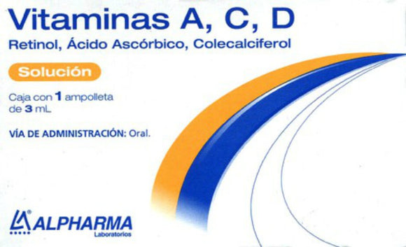 VITAMINAS ACD SOL ING CAJA C/1 AMP C/3 ML