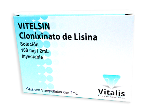 CLONIXINATO DE LISINA SOL INY 100 MG C/5 AMP C/2 ML