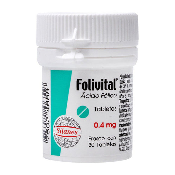 FOLIVITAL TAB 400 MCG FCO C/30